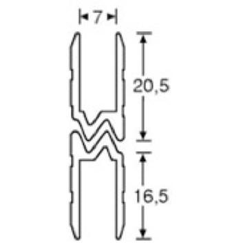 6102 Adam Hall Hardware 6102 - Aluminium Hybrid Lid Location for 7 mm Material